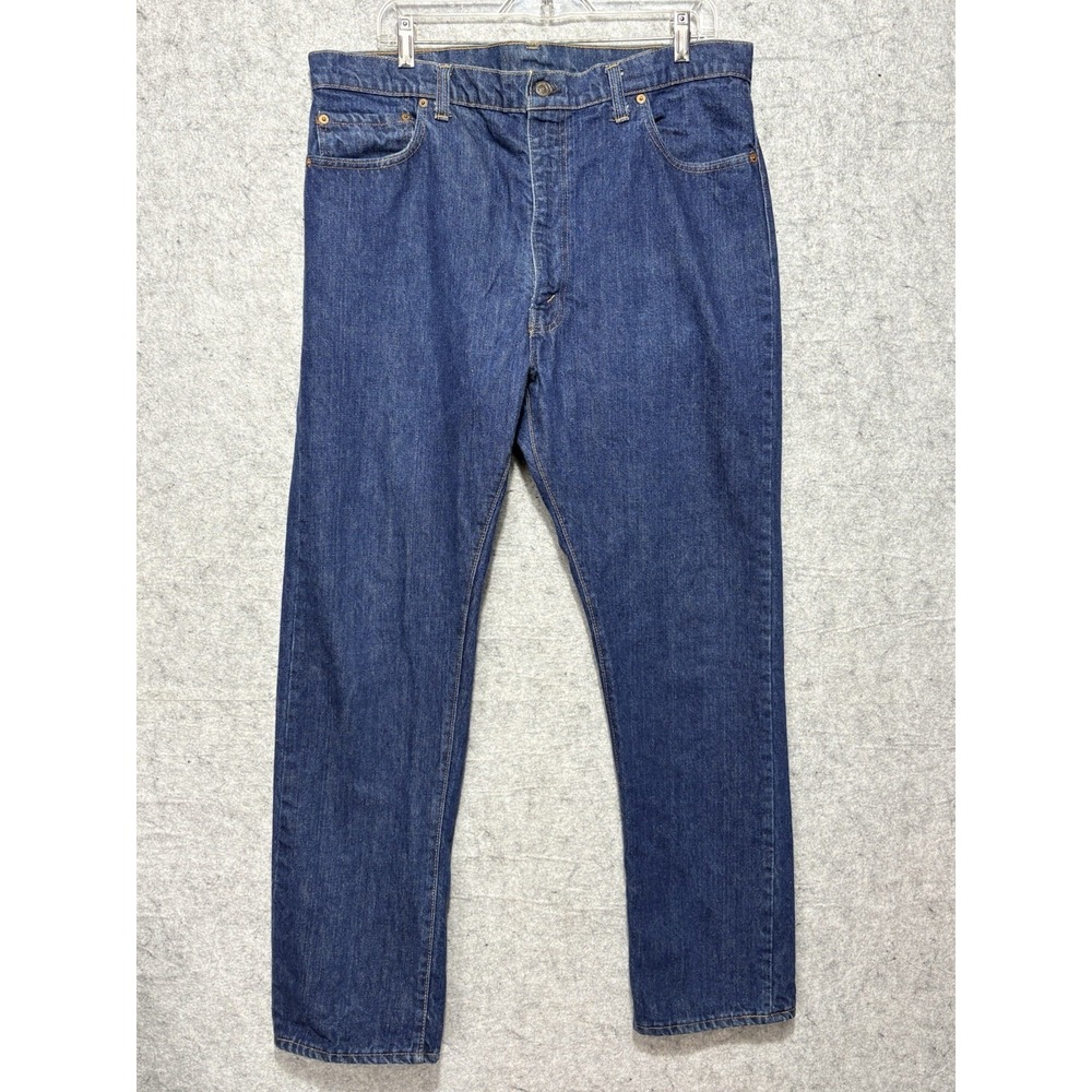 Levi's 505 Men's Jeans 40x30 Dark Wash Straight Leg Made USA Y2K 2000 Vintage